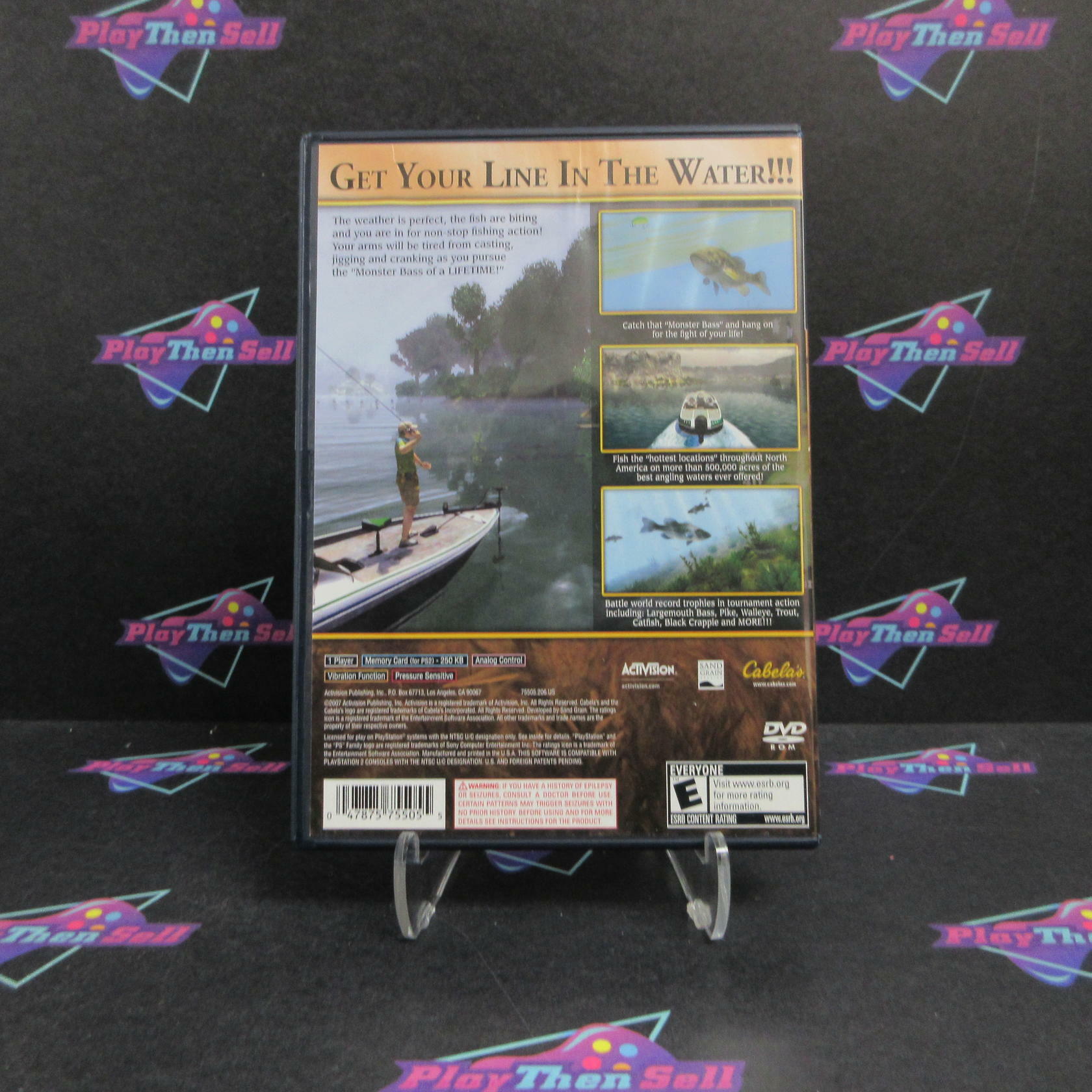Cabela's Monster Bass PS2 PlayStation 2 AD Complete CIB - Very Good