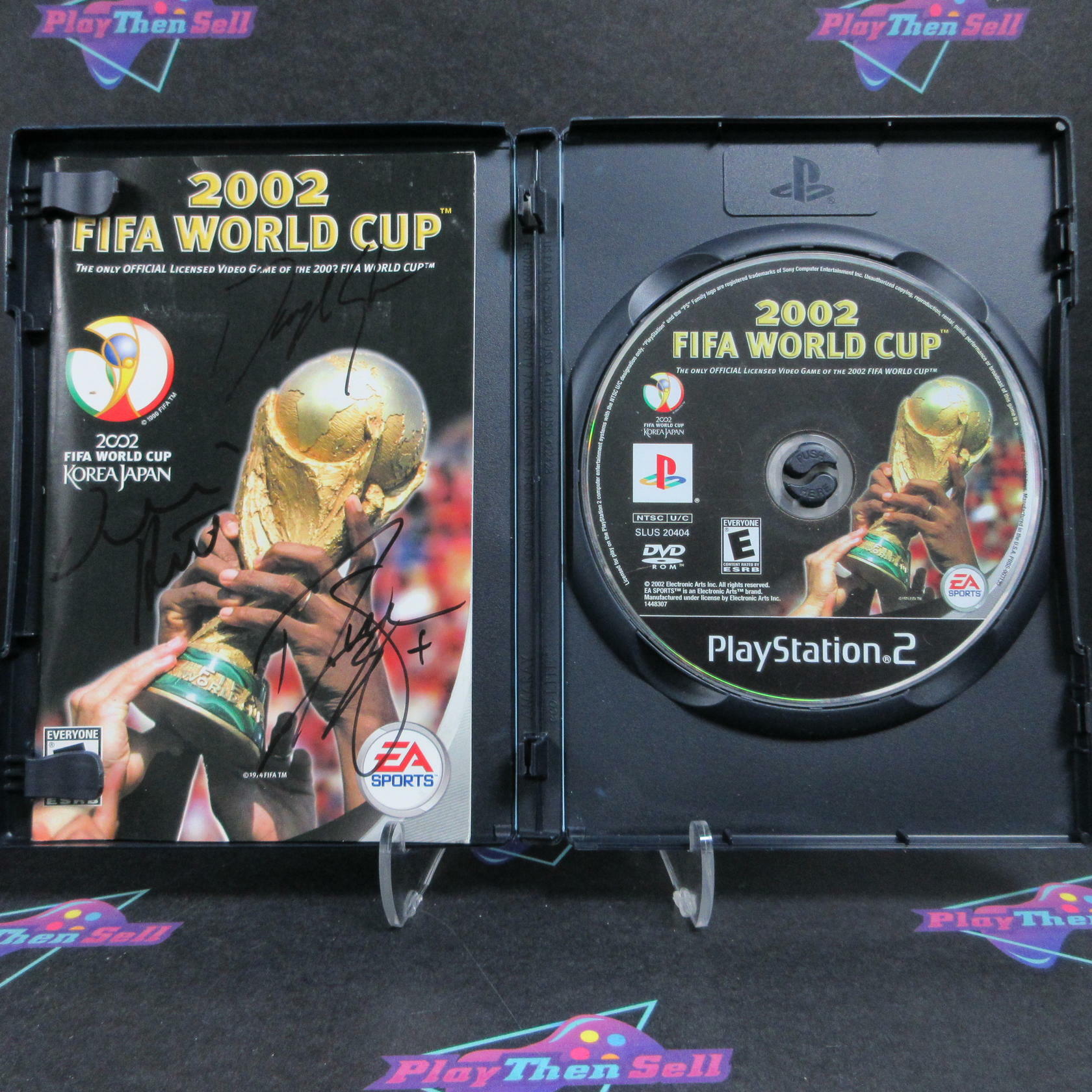 FIFA World Cup 2002 PS2 PlayStation 2 Manual Autographs + Reg Card - Like New
