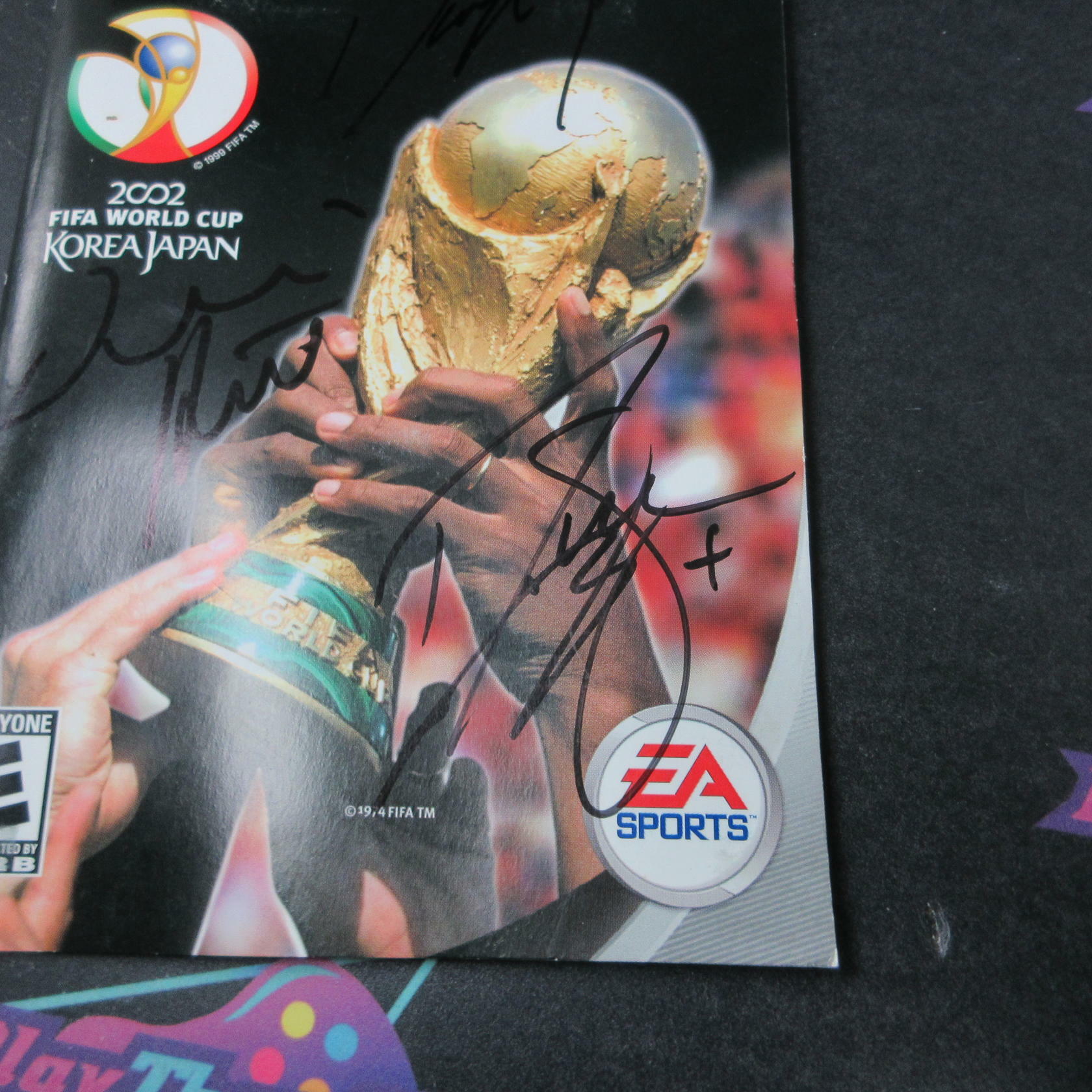 FIFA World Cup 2002 PS2 PlayStation 2 Manual Autographs + Reg Card - Like New