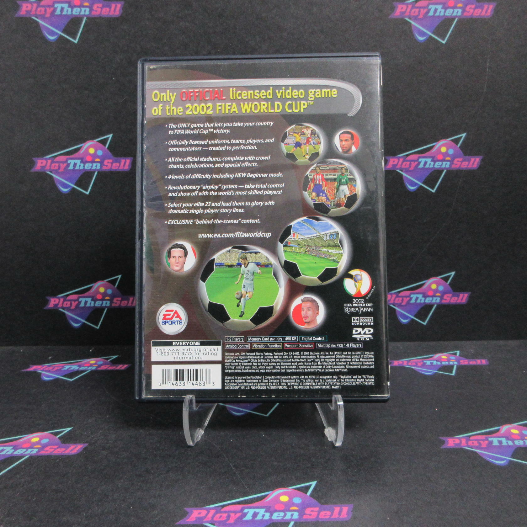 FIFA World Cup 2002 PS2 PlayStation 2 Manual Autographs + Reg Card - Like New