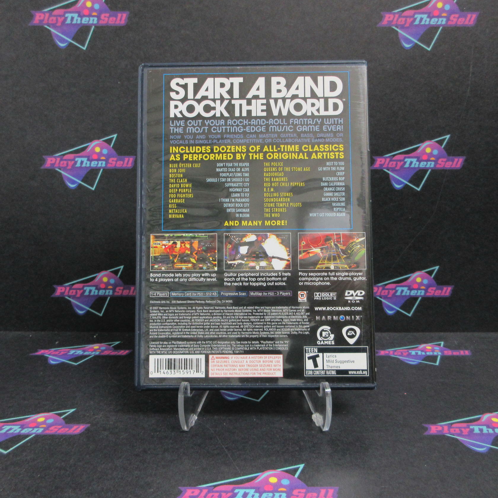 Rock Band PS2 PlayStation 2 DD Complete CIB - Very Good