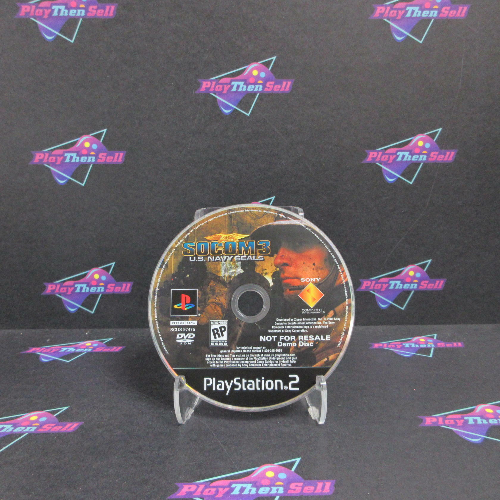 SOCOM 3 US Navy Seals Demo Disc PS2 PlayStation 2 In Sleeve - Like New