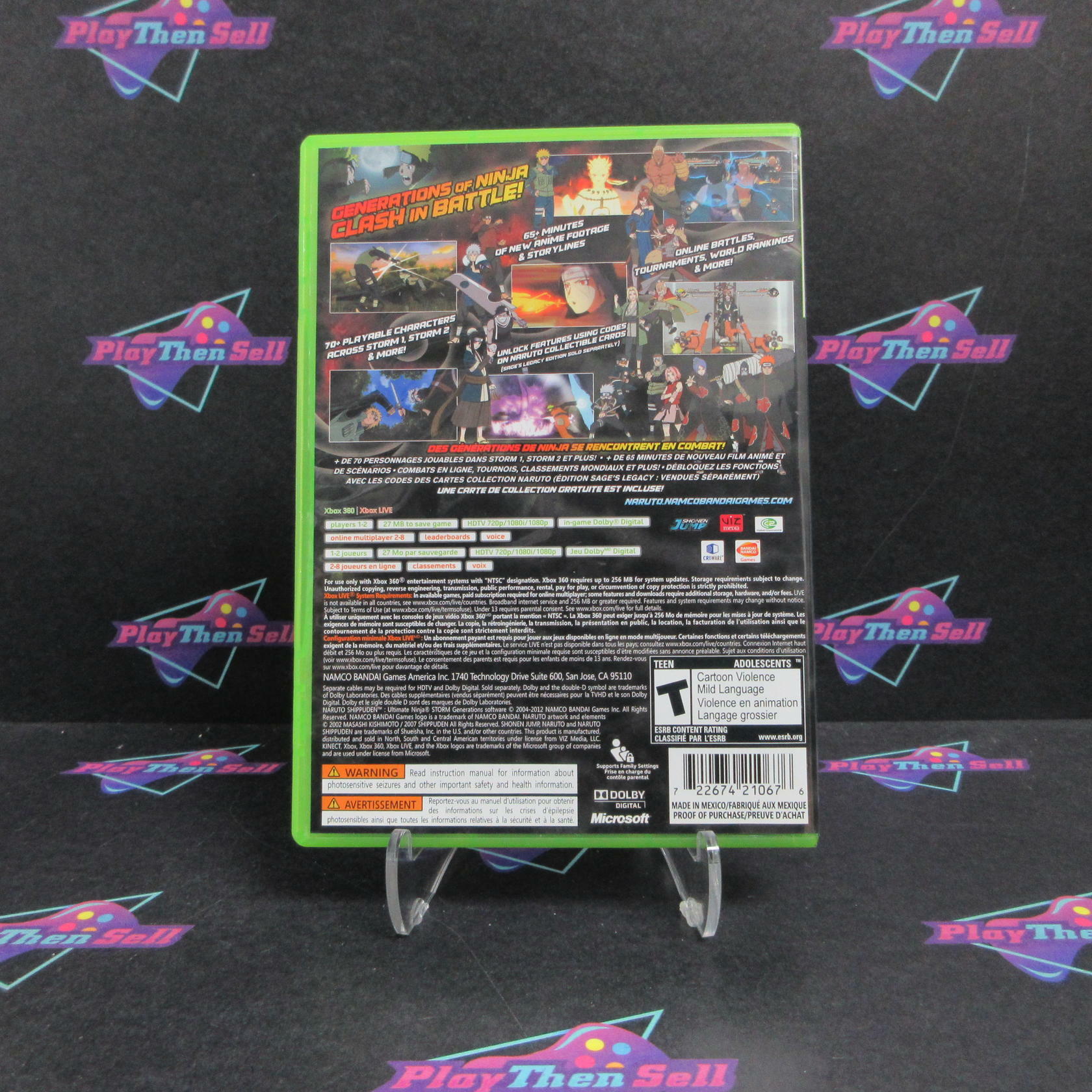 Naruto Shippuden Ultimate Ninja Storm Generations Xbox 360 Complete - Excellent