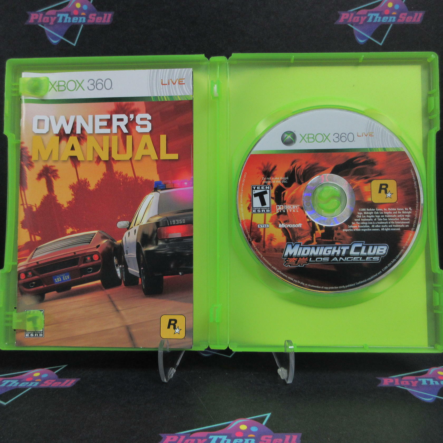 Midnight Club Los Angeles Xbox 360 + Map Complete - Excellent