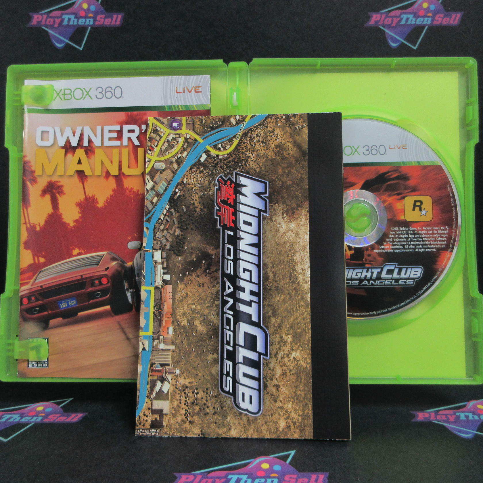 Midnight Club Los Angeles Xbox 360 + Map Complete - Excellent