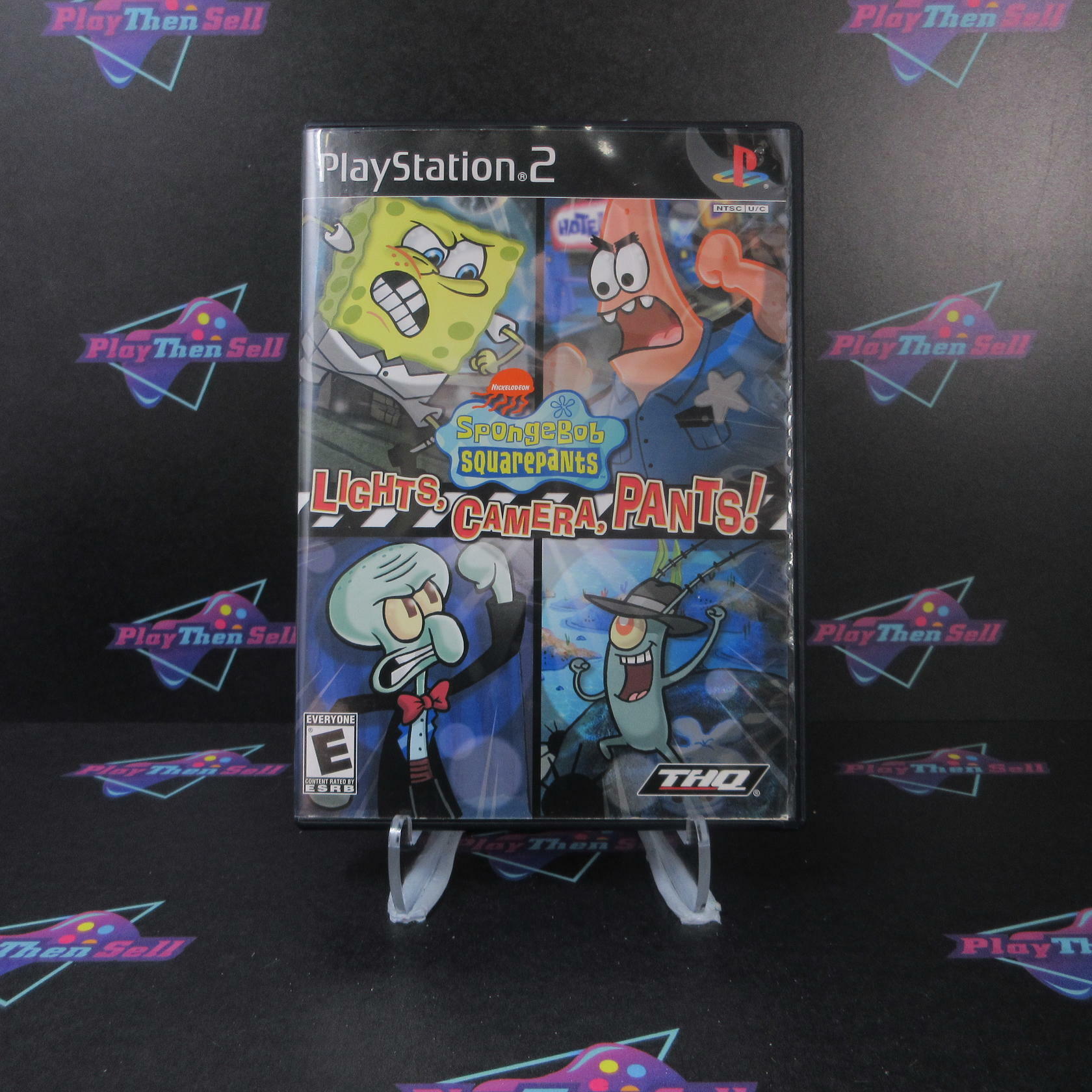 SpongeBob Squarepants Lights Camera Pants PS2 PlayStation 2 Complete - Excellent