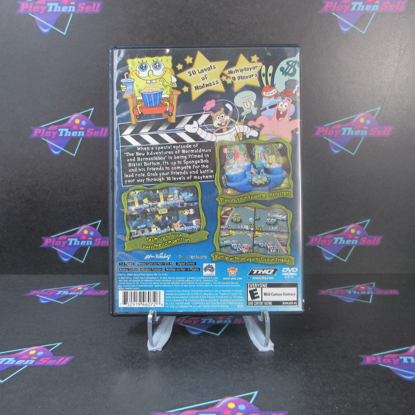 SpongeBob Squarepants Lights Camera Pants PS2 PlayStation 2 Complete - Excellent