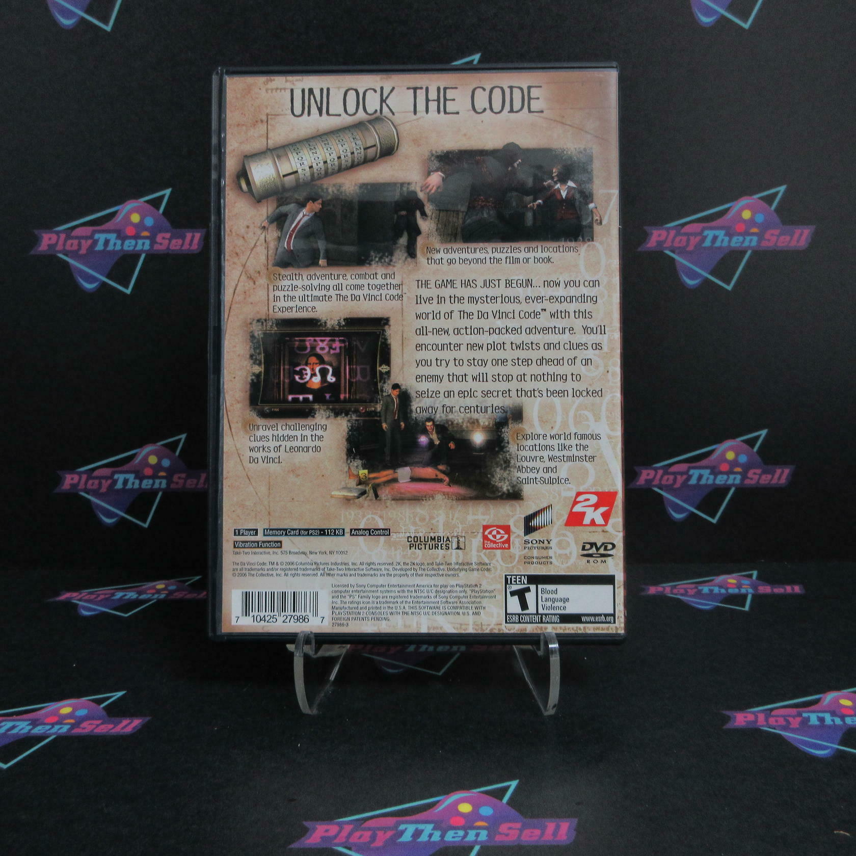 Davinci Code PS2 PlayStation 2 + Movie Ticket / Reg Card Complete - Excellent