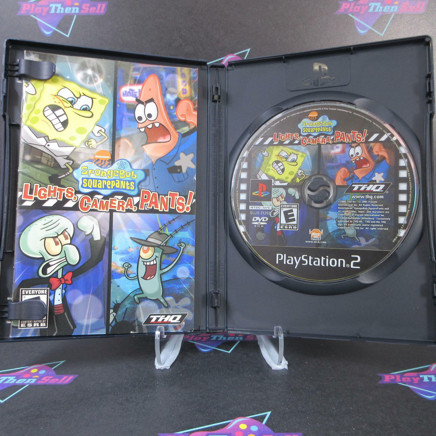 SpongeBob Squarepants Lights Camera Pants PS2 PlayStation 2 Complete - Excellent