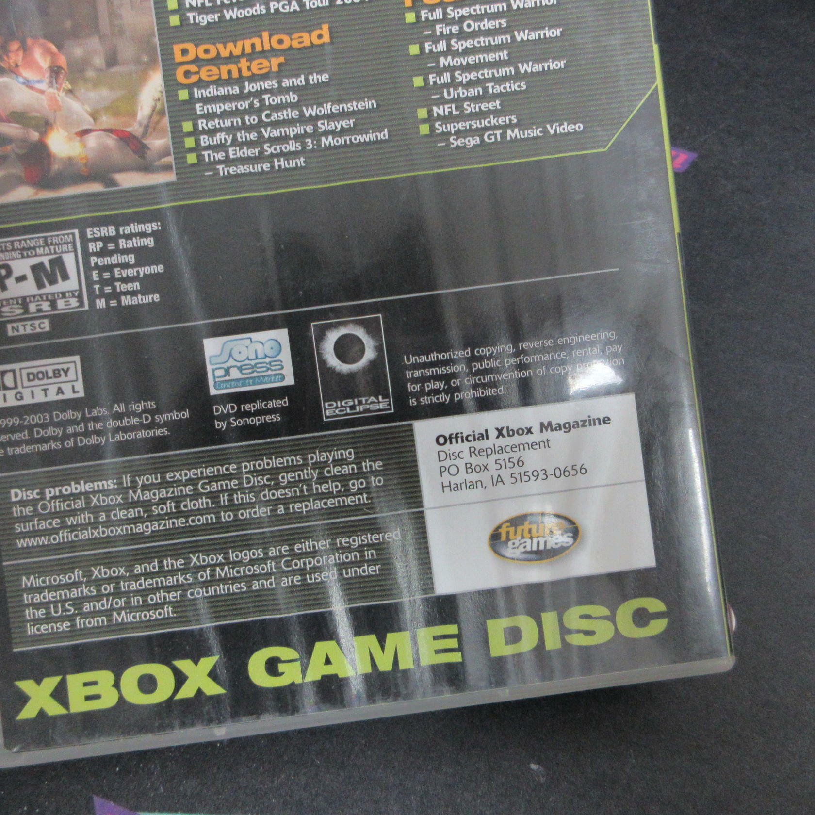 Official Microsoft Xbox Magazine Game Demo Disc #24 Xbox AD - Very Good