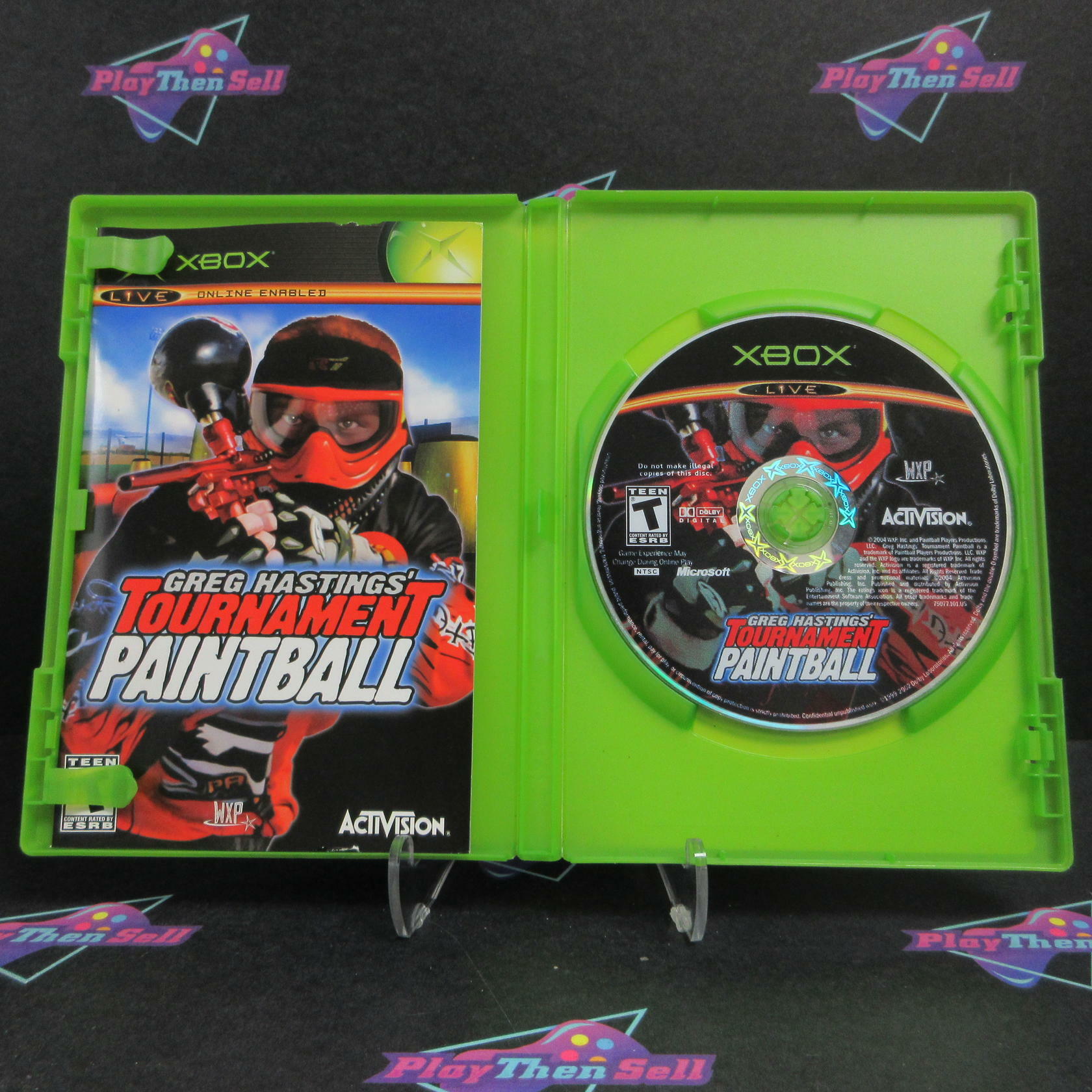Greg Hastings' Tournament Paintball Xbox AD + Reg Card Complete CIB - Very Good