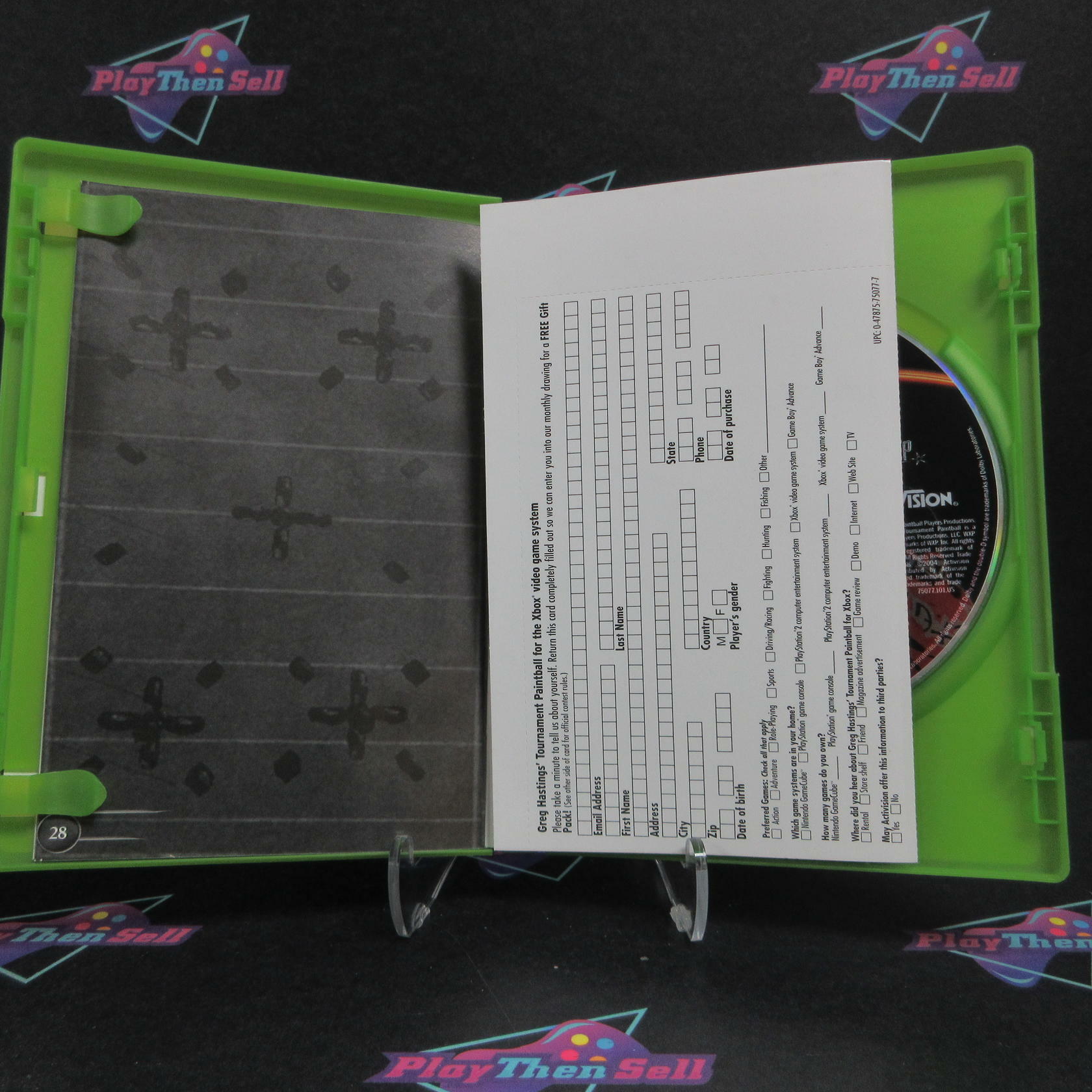 Greg Hastings' Tournament Paintball Xbox AD + Reg Card Complete CIB - Very Good