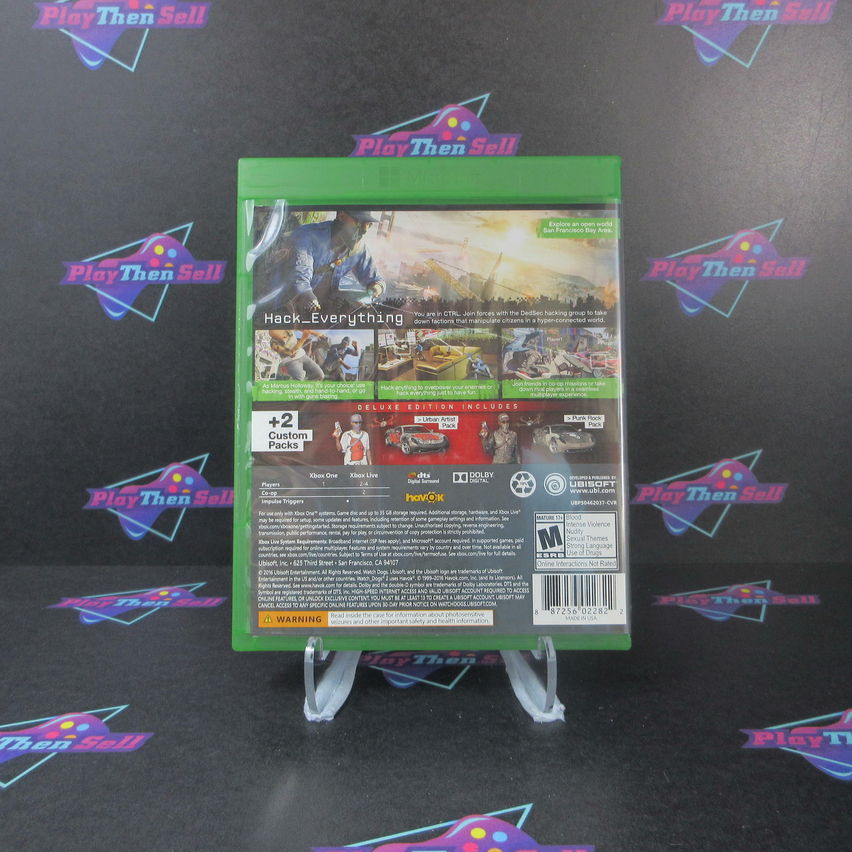 Watch Dogs 2 Deluxe Edition Xbox One Complete - Excellent