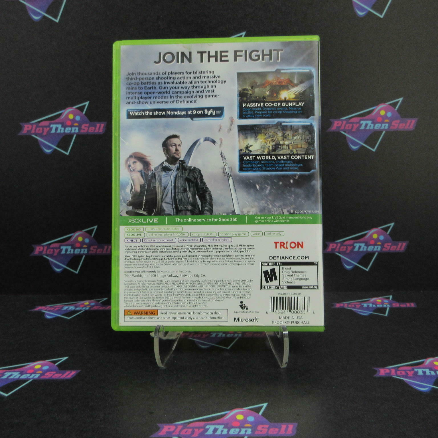 Defiance Xbox 360 + Post Cards Complete - Excellent