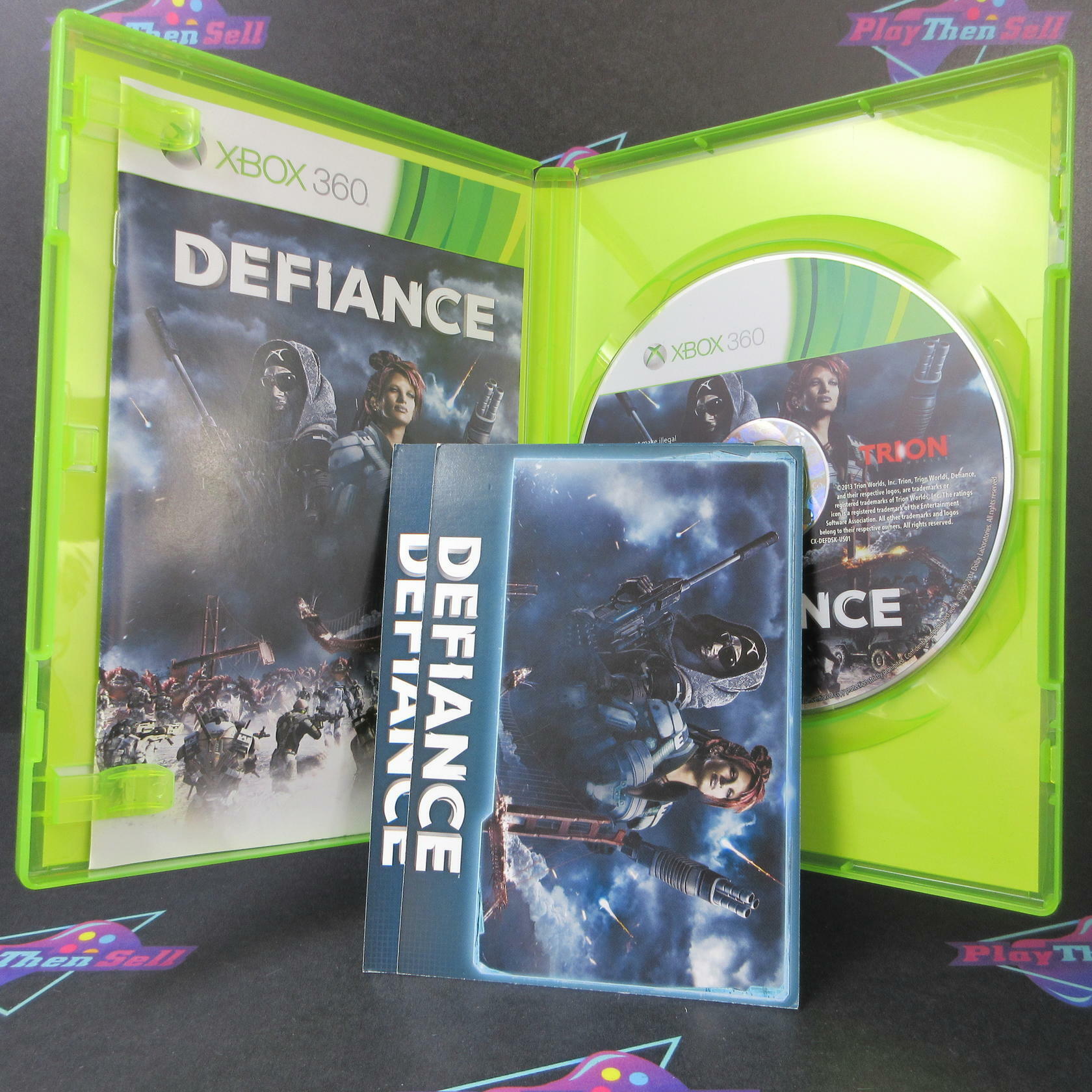 Defiance Xbox 360 + Post Cards Complete - Excellent