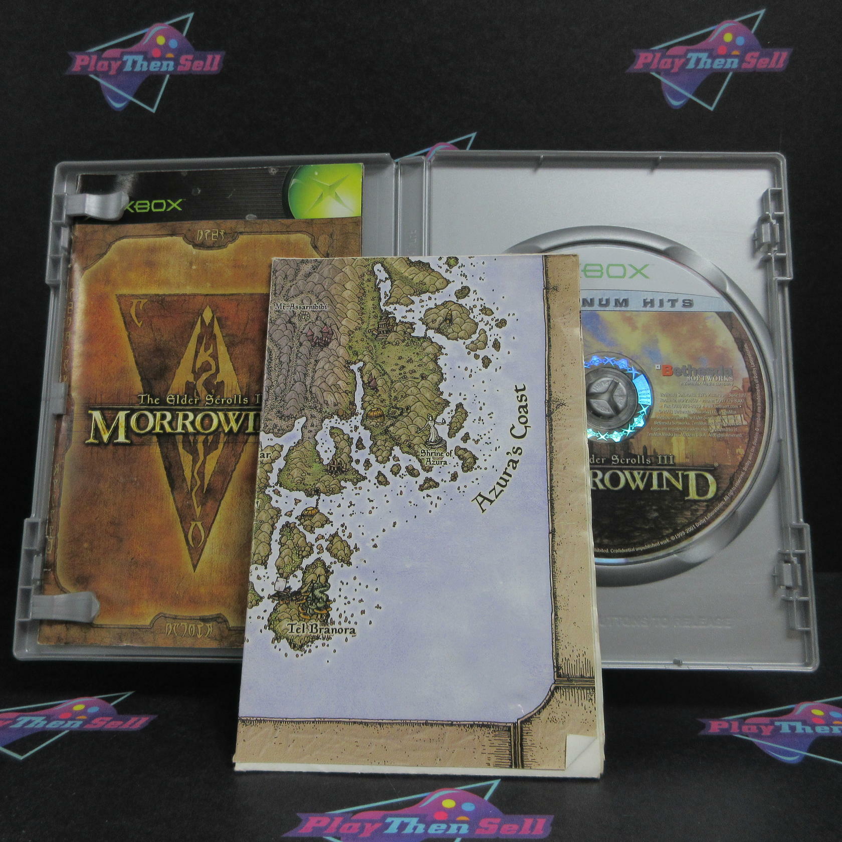 The Elder Scrolls III Morrowind Xbox PH MD + Map Complete CIB - Very Good