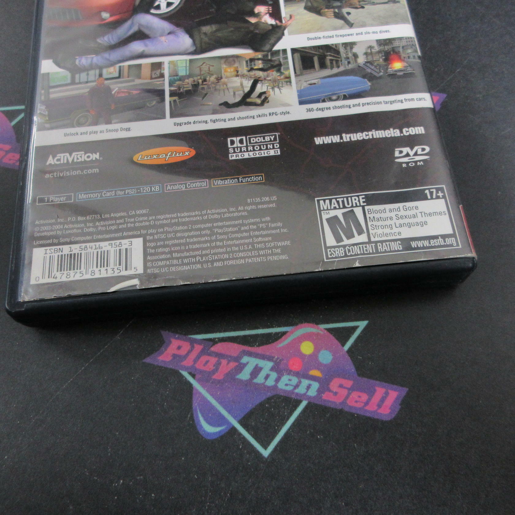True Crime Streets of LA PS2 PlayStation 2 GH AD/NM - Very Good