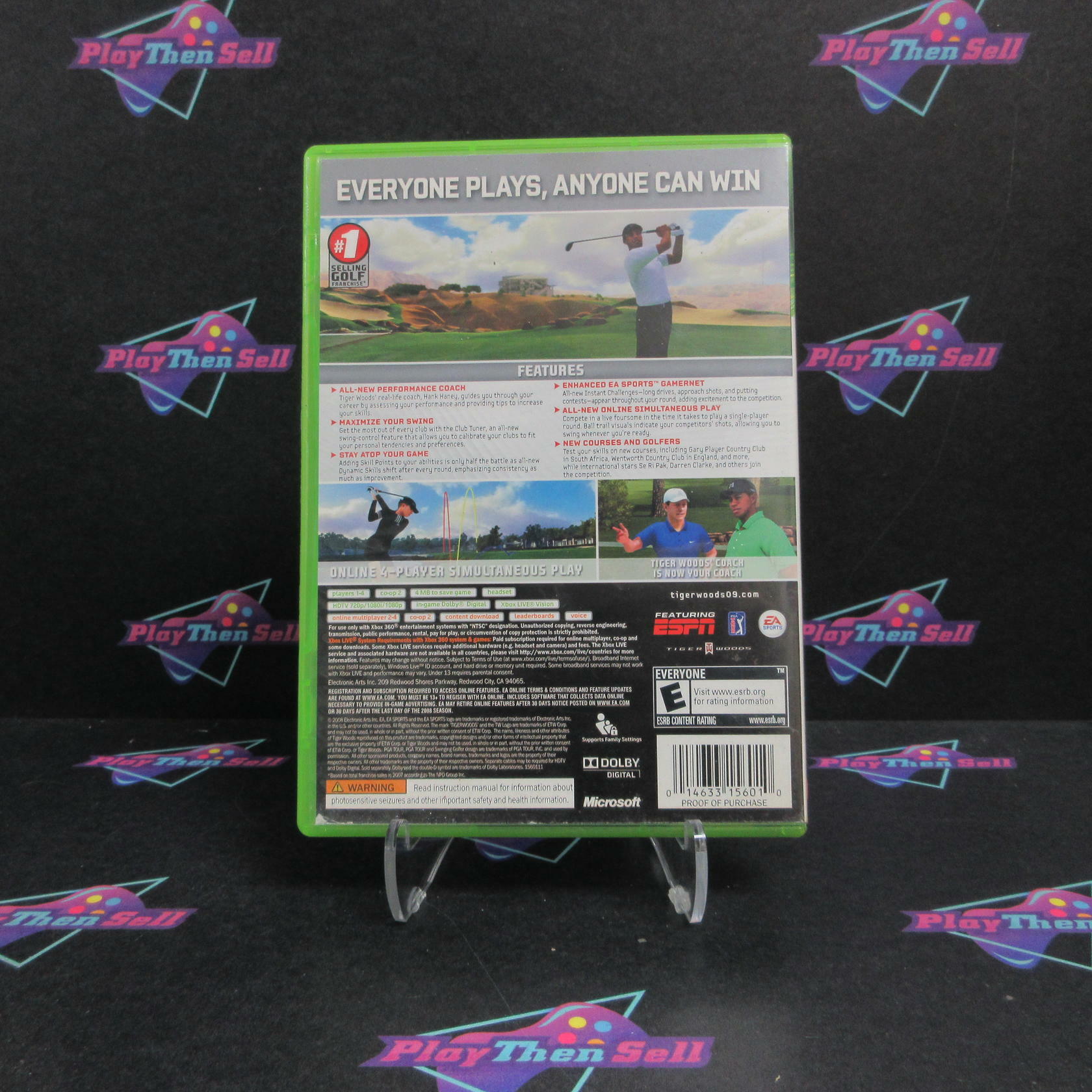Tiger Woods PGA Tour 09 Xbox 360 AD Complete CIB - Very Good
