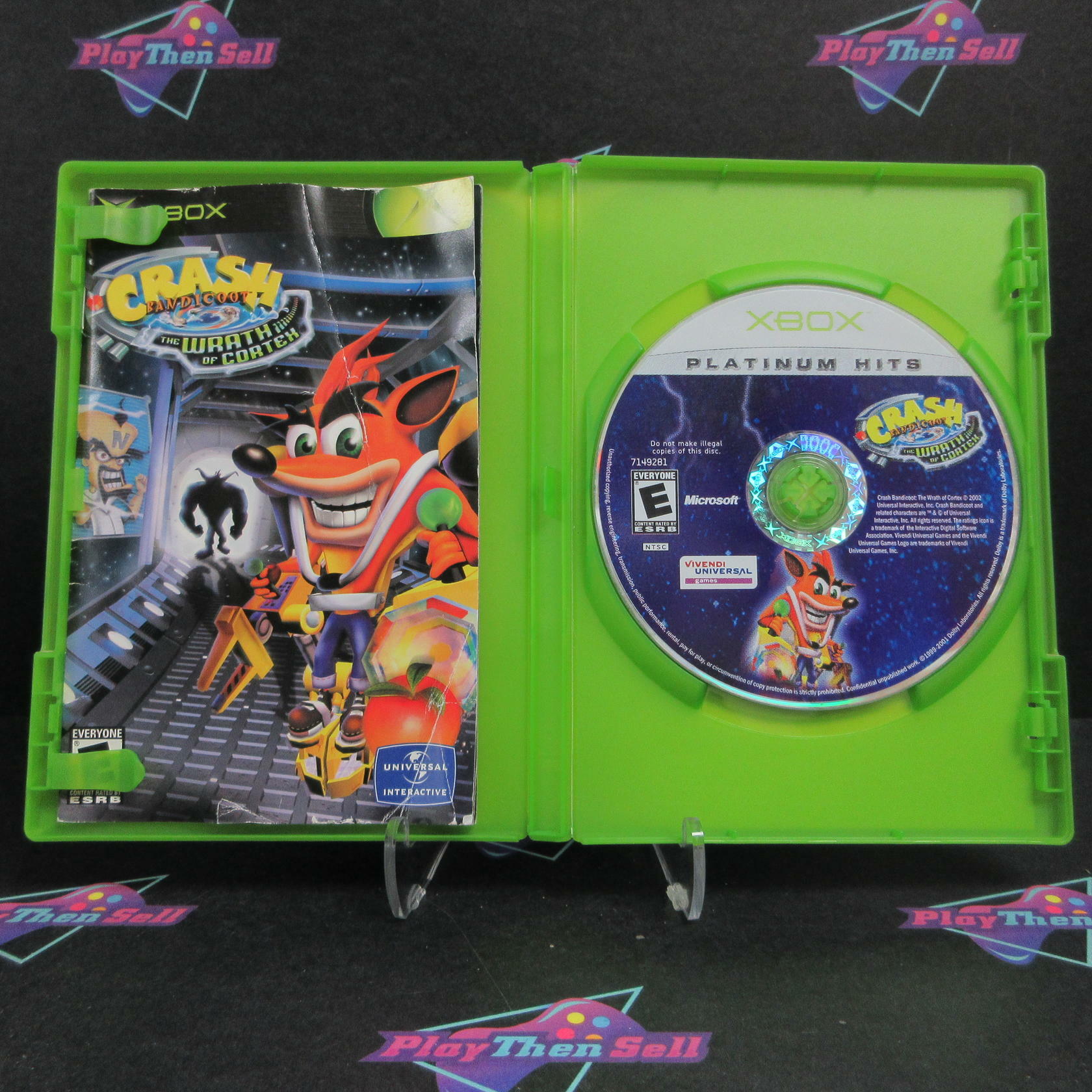 Crash Bandicoot Wrath of Cortex Xbox PH MD + Reg Card Complete CIB - Very Good