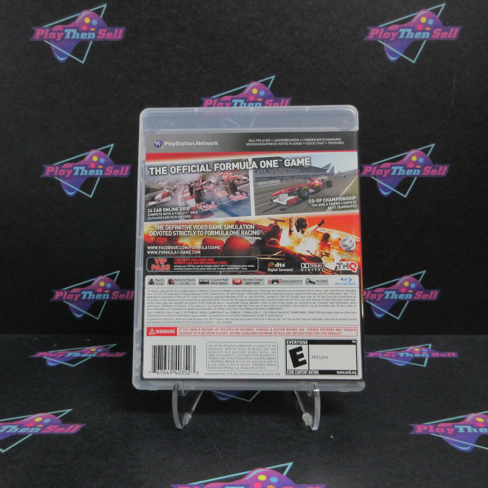 F1 2011 PS3 PlayStation 3 Complete - Excellent