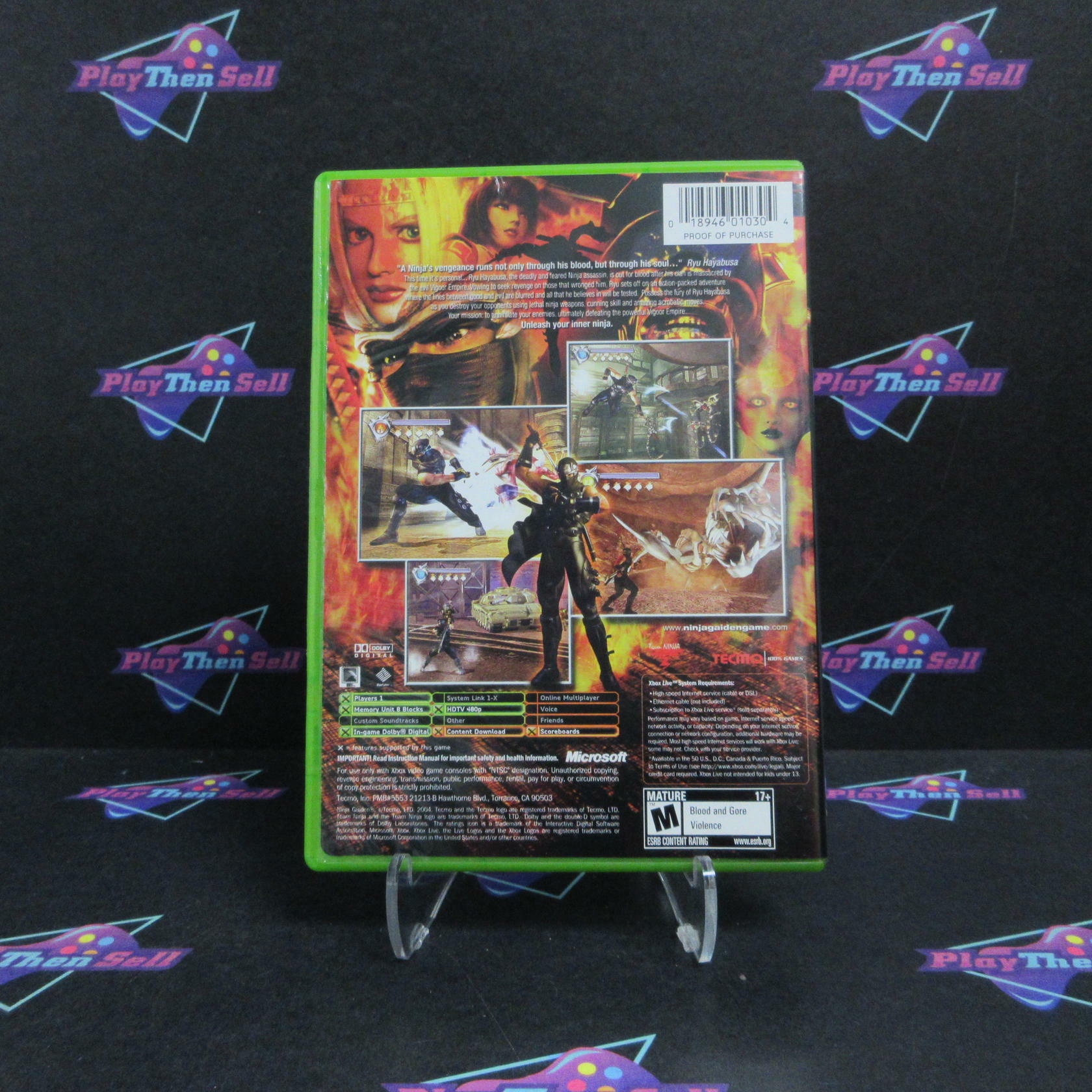 Ninja Gaiden Xbox + Reg Card Complete - Refurbished