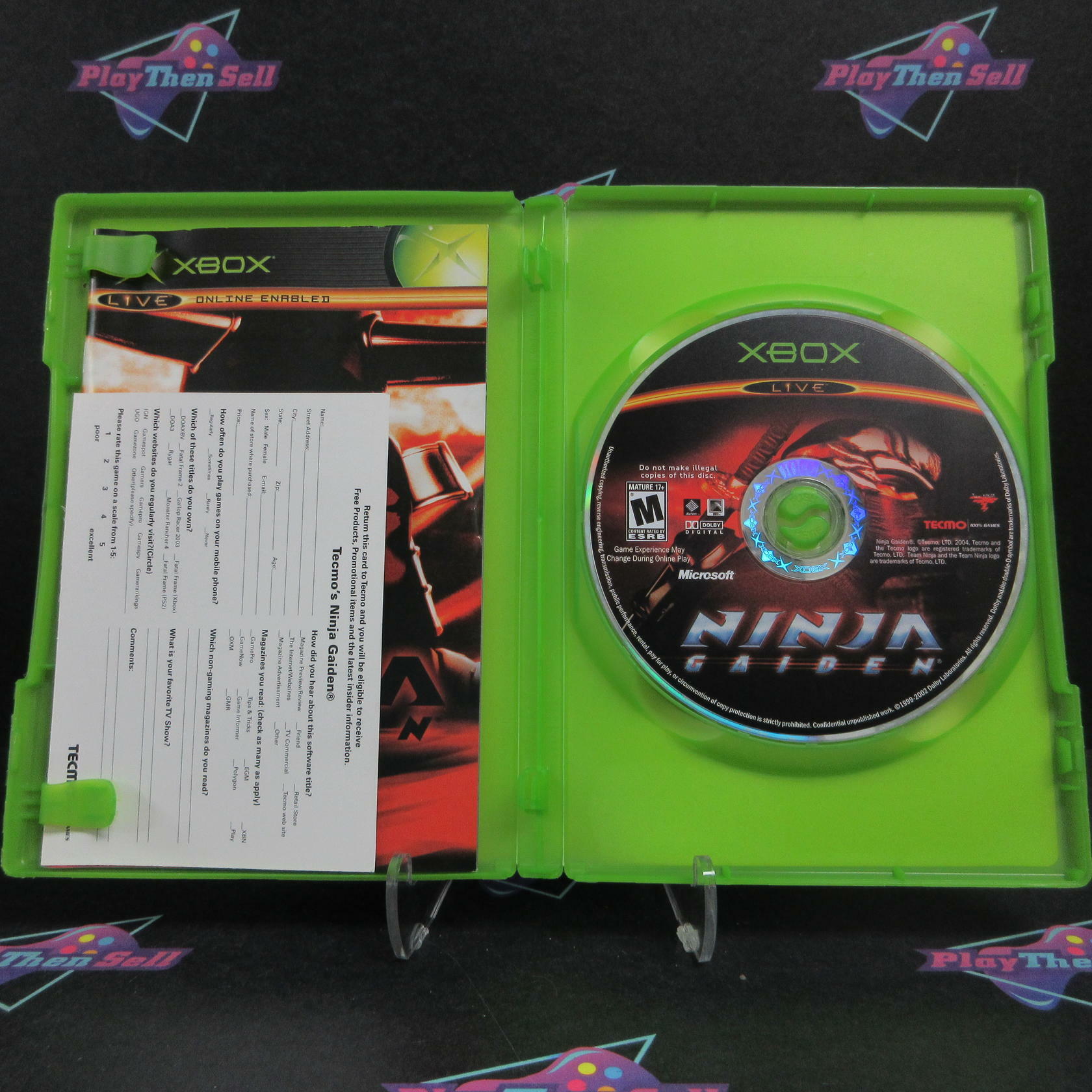 Ninja Gaiden Xbox + Reg Card Complete - Refurbished