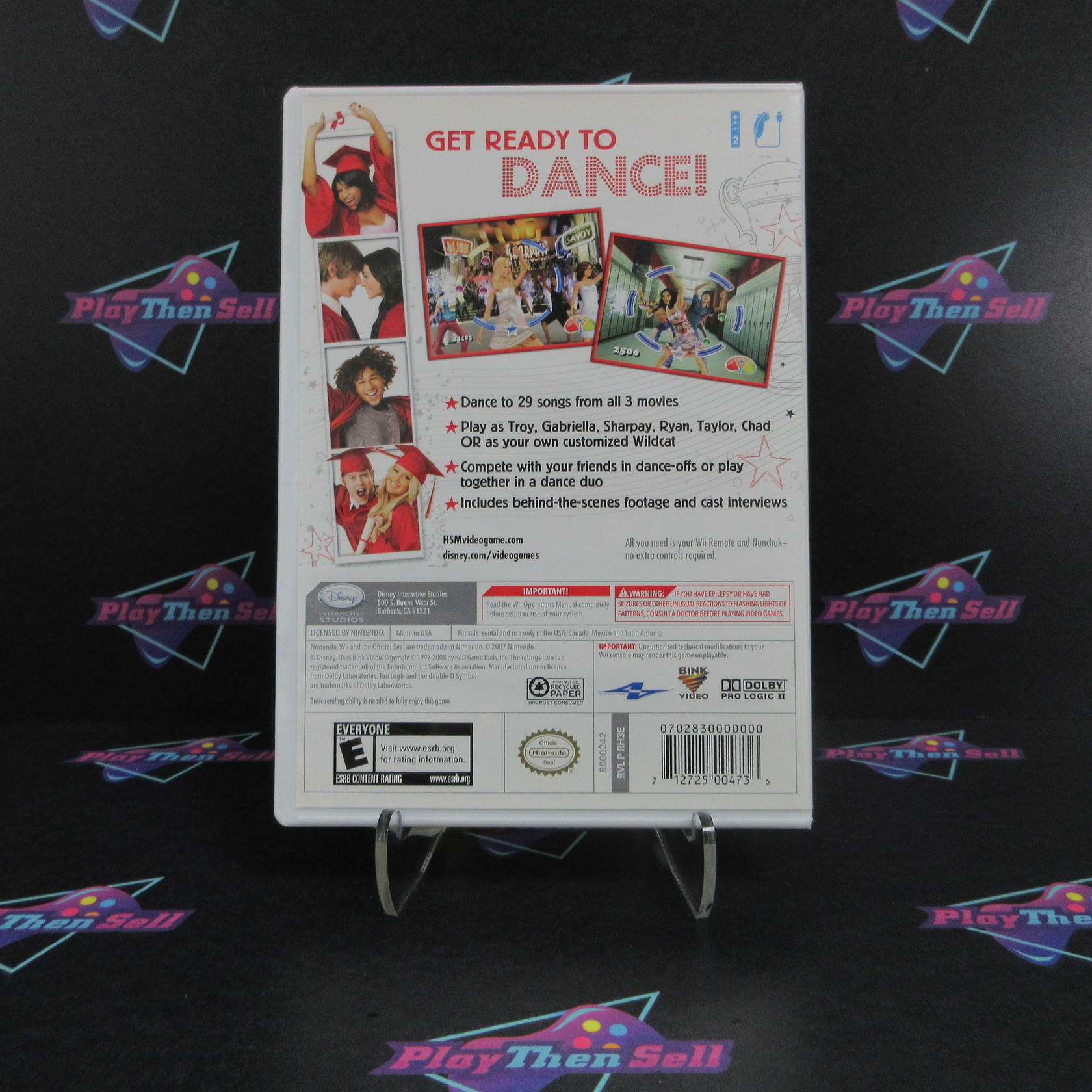 High School Musical 3 Senior Year Dance! Nintendo Wii + Reg Card CIB - Excellent