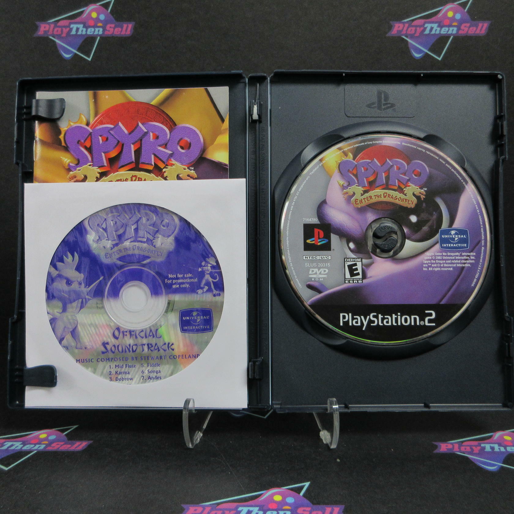 Spyro Enter the Dragonfly PS2 PlayStation 2 + Reg / Soundtrack CIB - Excellent