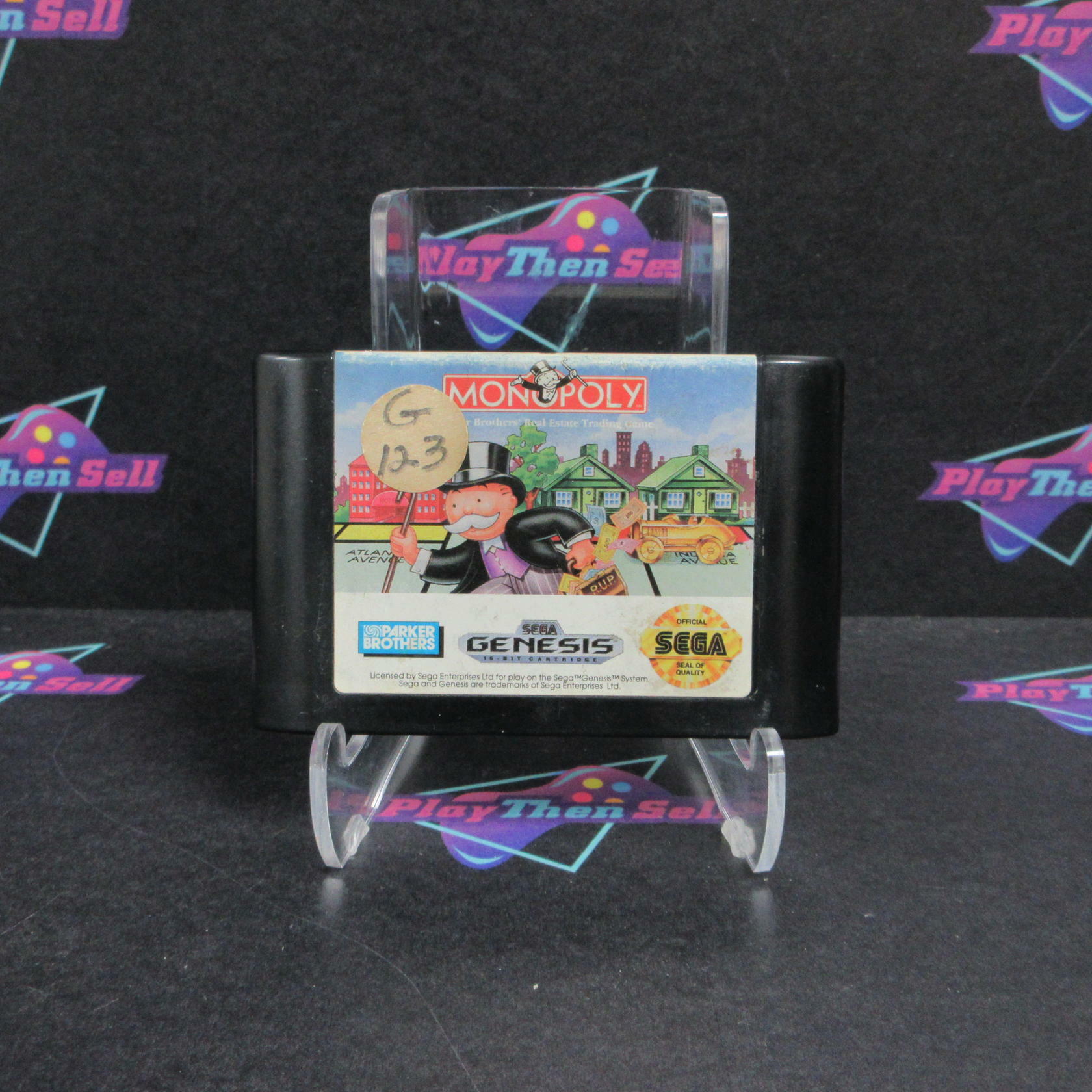 Monopoly Sega Genesis AD Cartridge Only Authentic / Tested - Very Good