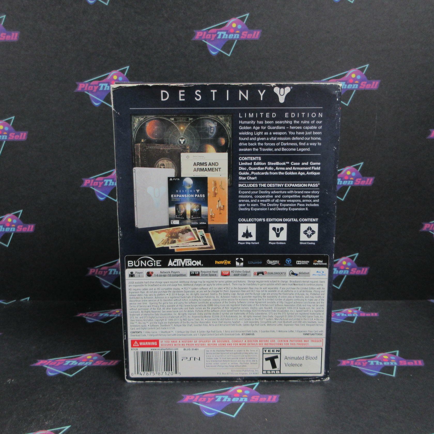 Destiny Limited Edition PS3 PlayStation 3 Complete - Excellent