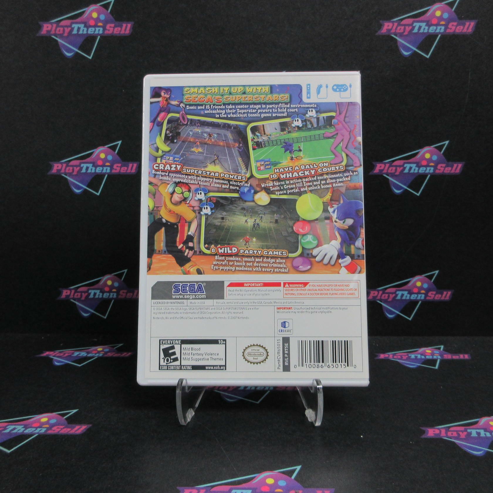 Sega Superstars Tennis Nintendo Wii Complete - Excellent