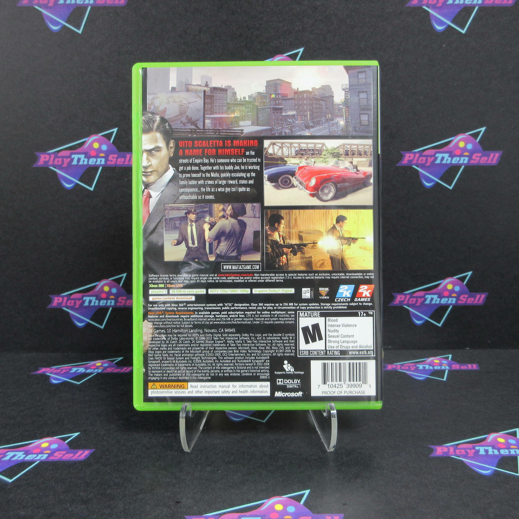 Mafia II (2) Xbox 360 + Map Complete - Excellent