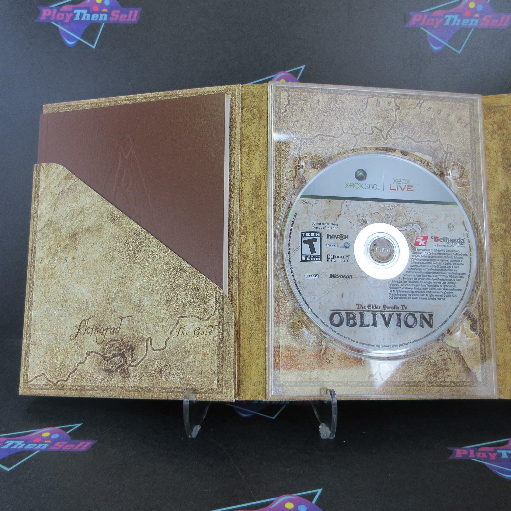 Elder Scrolls IV Oblivion Collector's Ed Xbox 360 + Reg/Map No Coin - Excellent