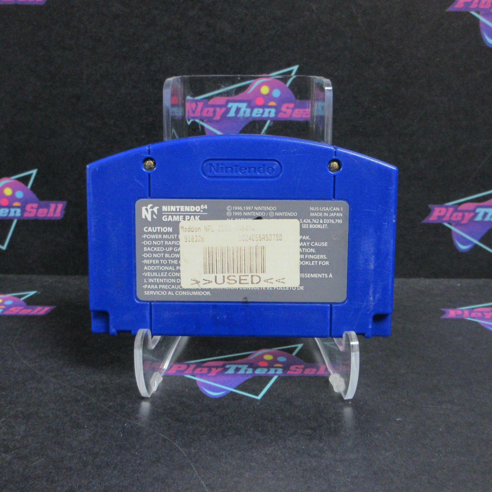 Madden NFL 2001 Nintendo 64 N64 AD Cart Only Authentic / Tested - Very Good