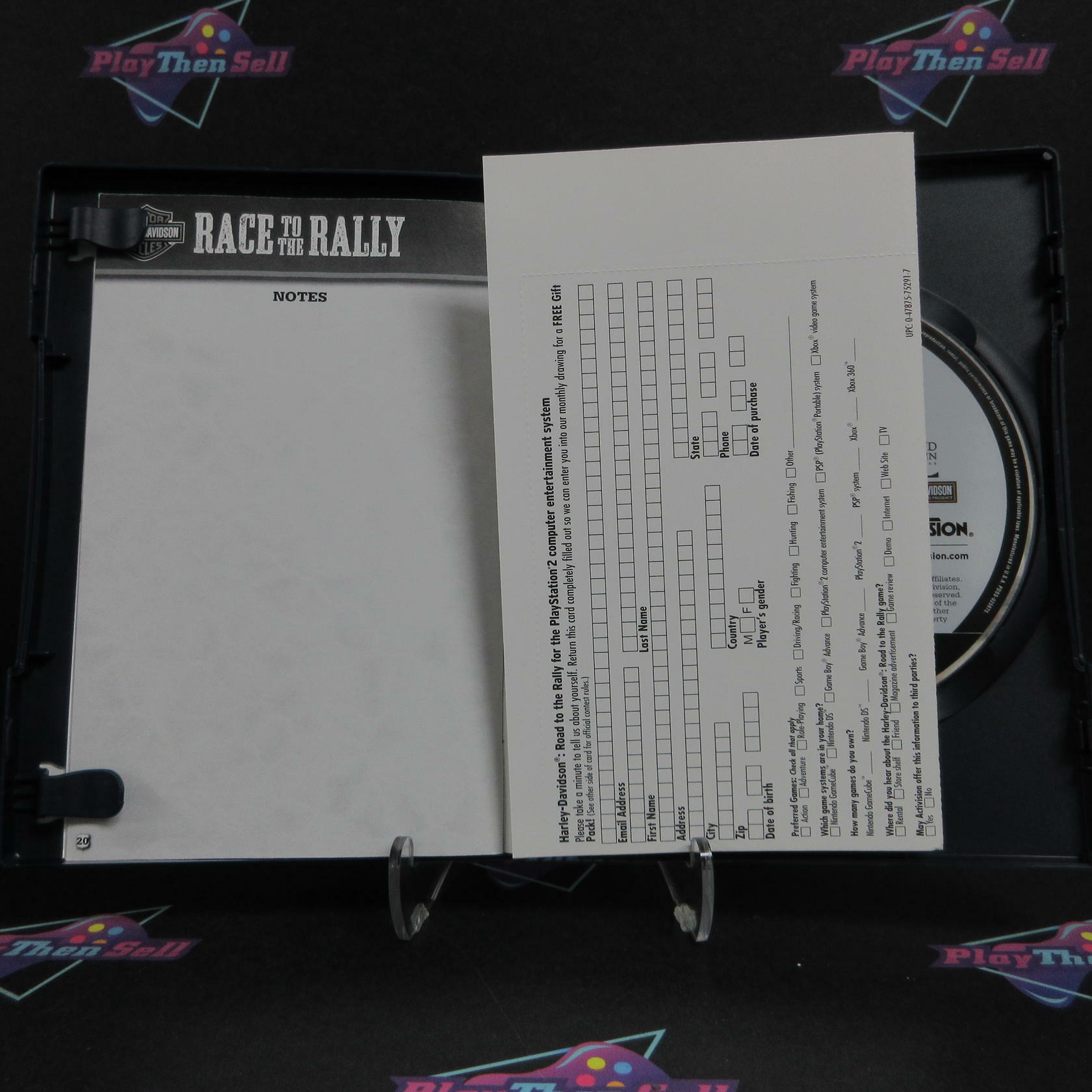 Harley Davidson Race to the Rally PS2 PlayStation 2 + Reg Card CIB - Excellent