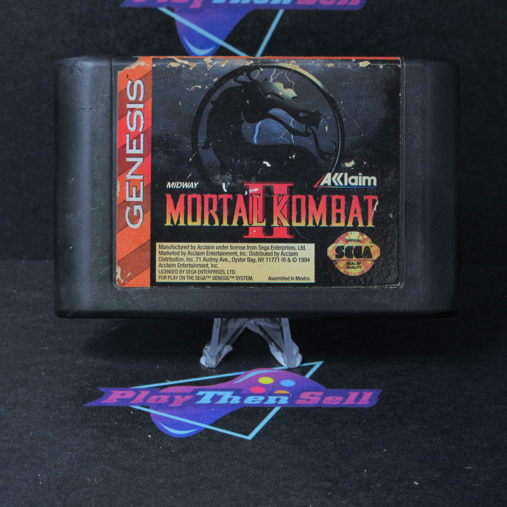 Mortal Kombat II Sega Genesis AD Cartridge Only Authentic / Tested - Very Good