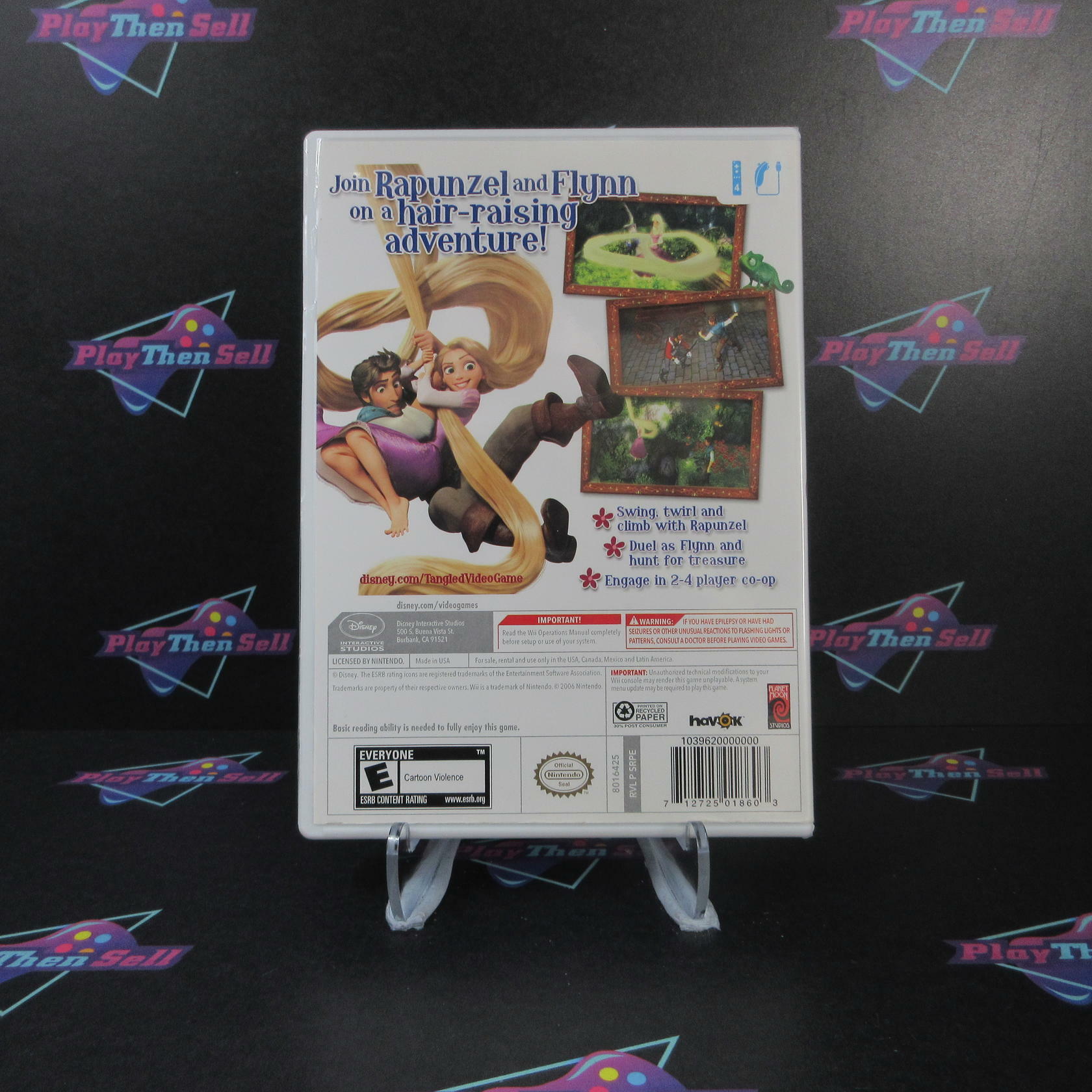Disney Tangled Nintendo Wii + Poster Complete - Excellent