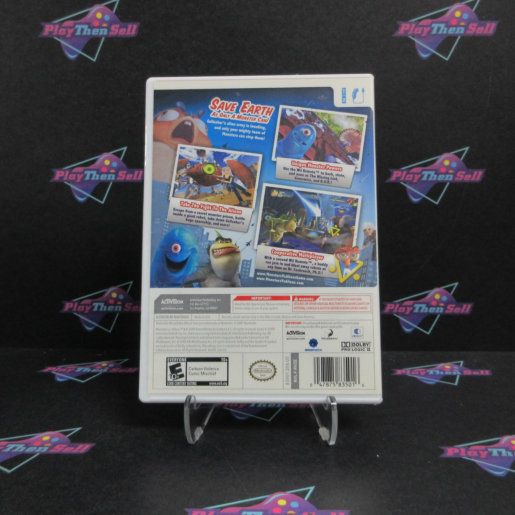 Monsters vs. Aliens Nintendo Wii Complete - Excellent