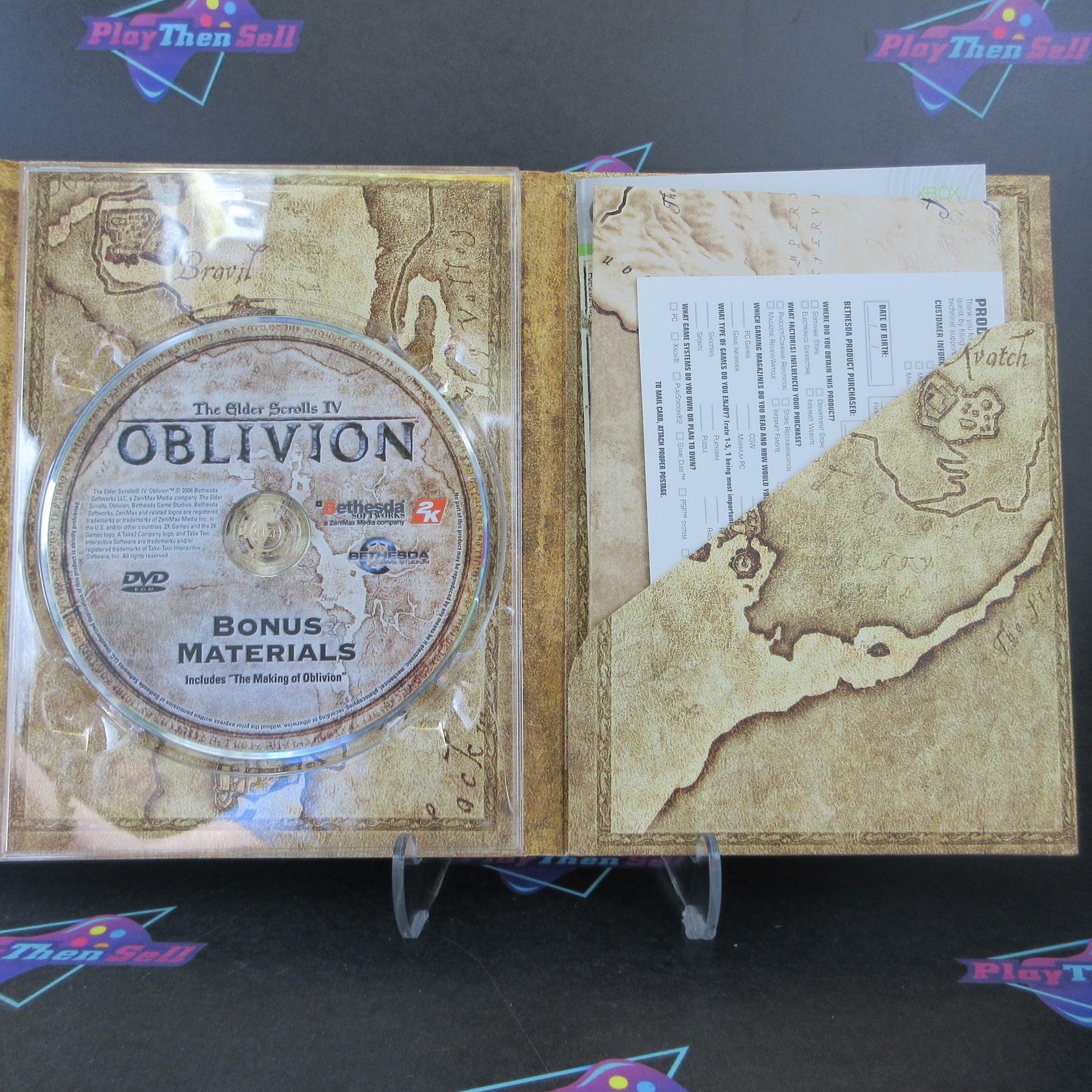 Elder Scrolls IV Oblivion Collector's Ed Xbox 360 + Reg/Map No Coin - Excellent
