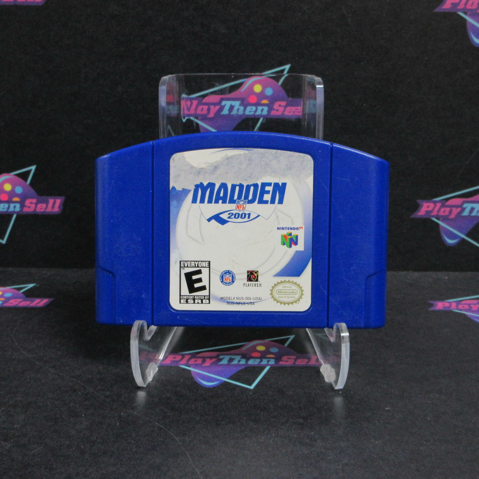 Madden NFL 2001 Nintendo 64 N64 AD Cart Only Authentic / Tested - Very Good