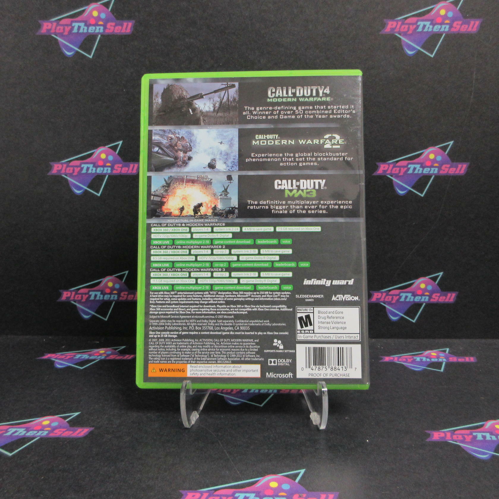 Call Of Duty Modern Warfare Trilogy Xbox One / Xbox 360 Complete - Excellent