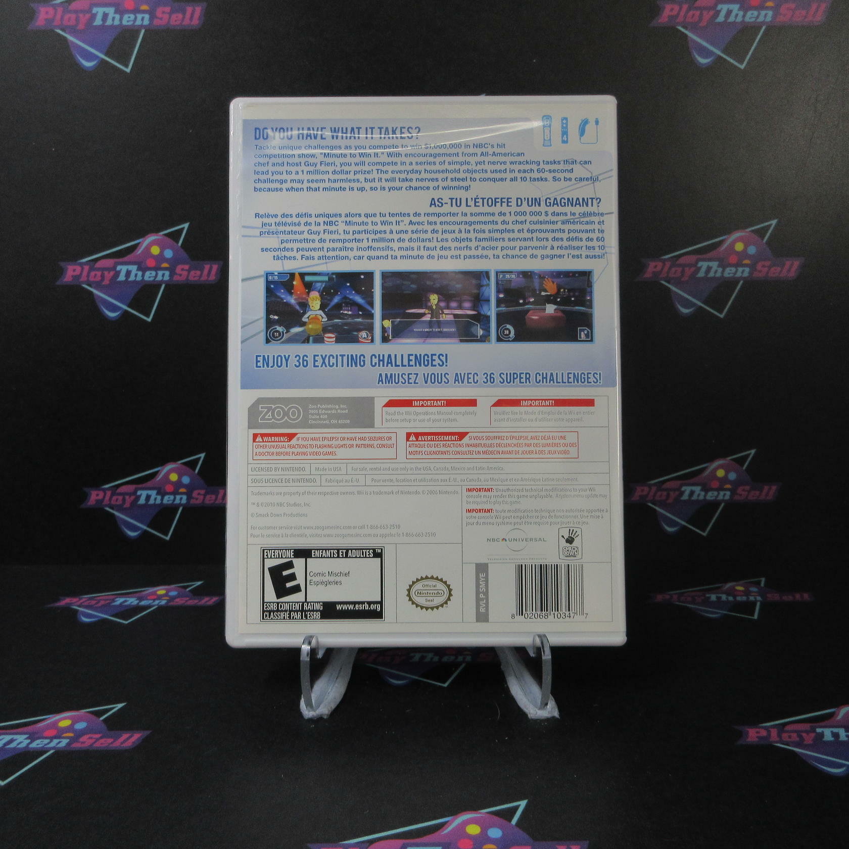 Minute To Win It Nintendo Wii Complete - Excellent