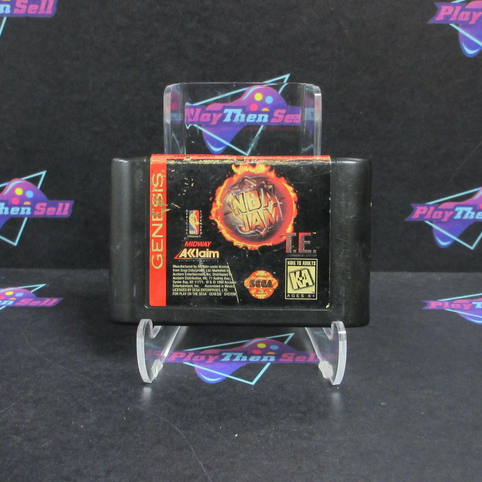 NBA Jam T.E. Tournament Edition Sega Genesis AD Cart Only Authentic / Tested - Very Good