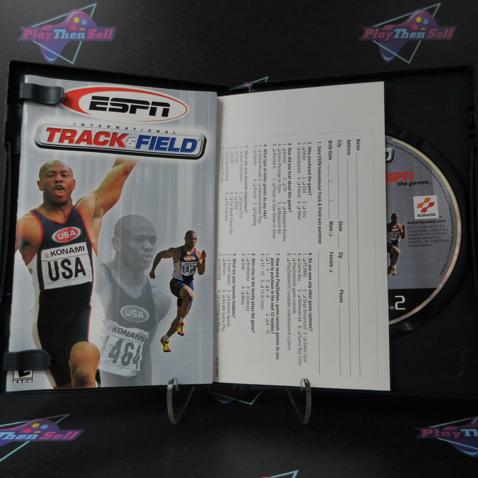 ESPN International Track & Field PS2 PlayStation 2 + Reg Card CIB - Excellent