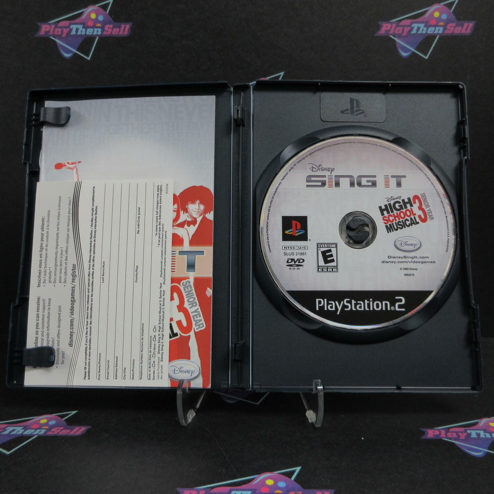 High School Musical 3 Senior Year Sing It PS2 + Reg / Movie Ticket - Excellent