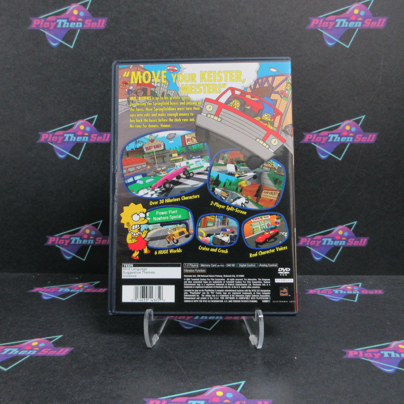 The Simpsons Road Rage PS2 PlayStation 2 + Reg Card Complete - Excellent