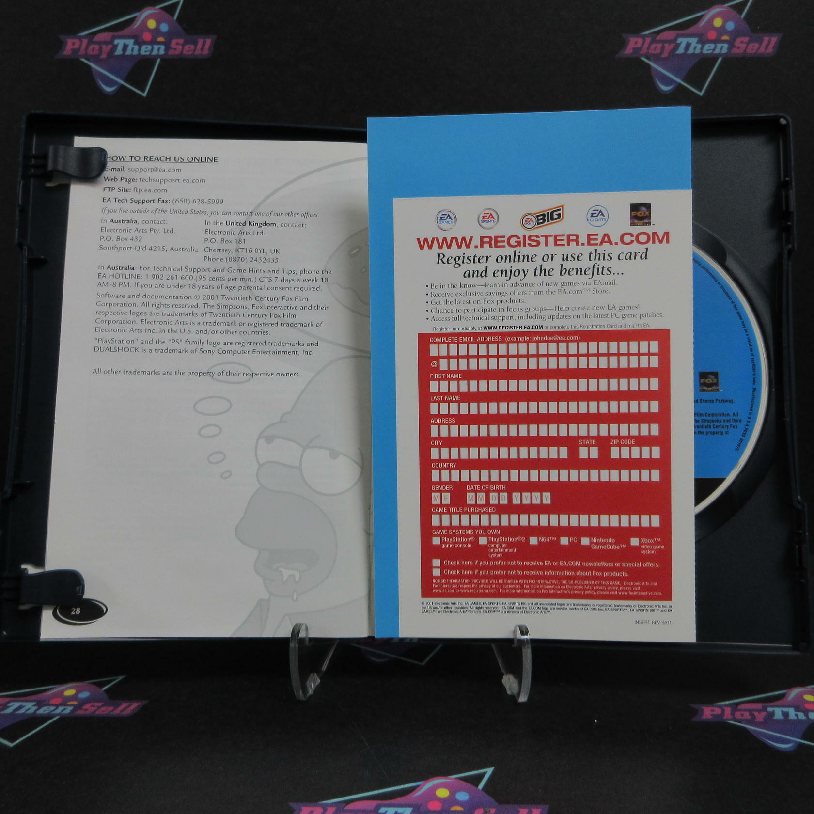 The Simpsons Road Rage PS2 PlayStation 2 + Reg Card Complete - Excellent