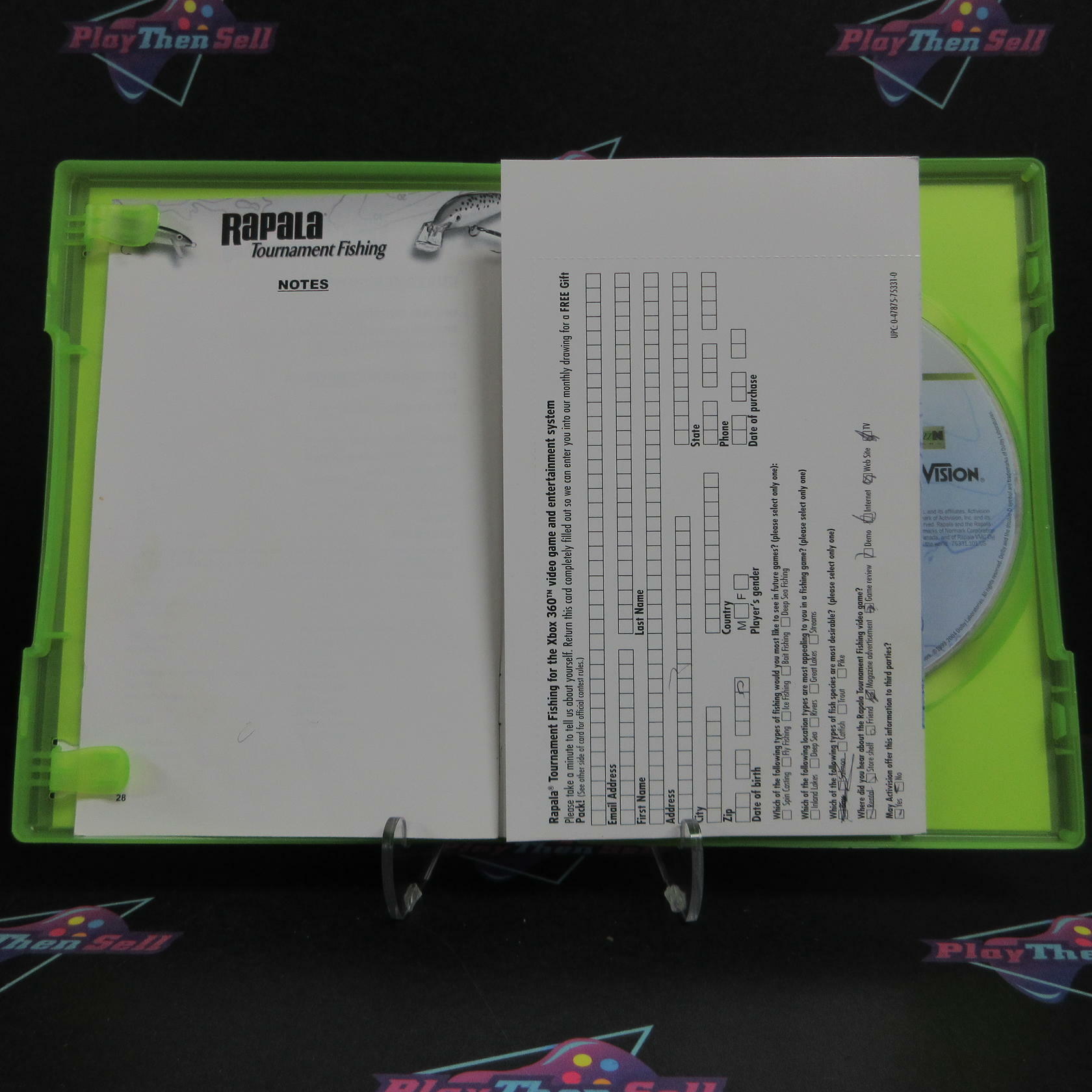 Rapala Tournament Fishing Xbox 360 + Reg Card Complete - Excellent