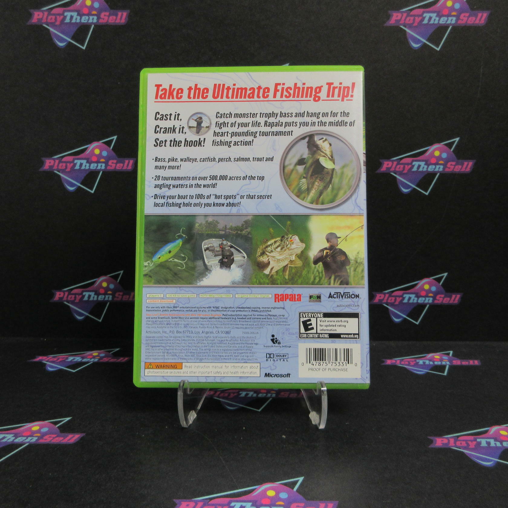 Rapala Tournament Fishing Xbox 360 + Reg Card Complete - Excellent