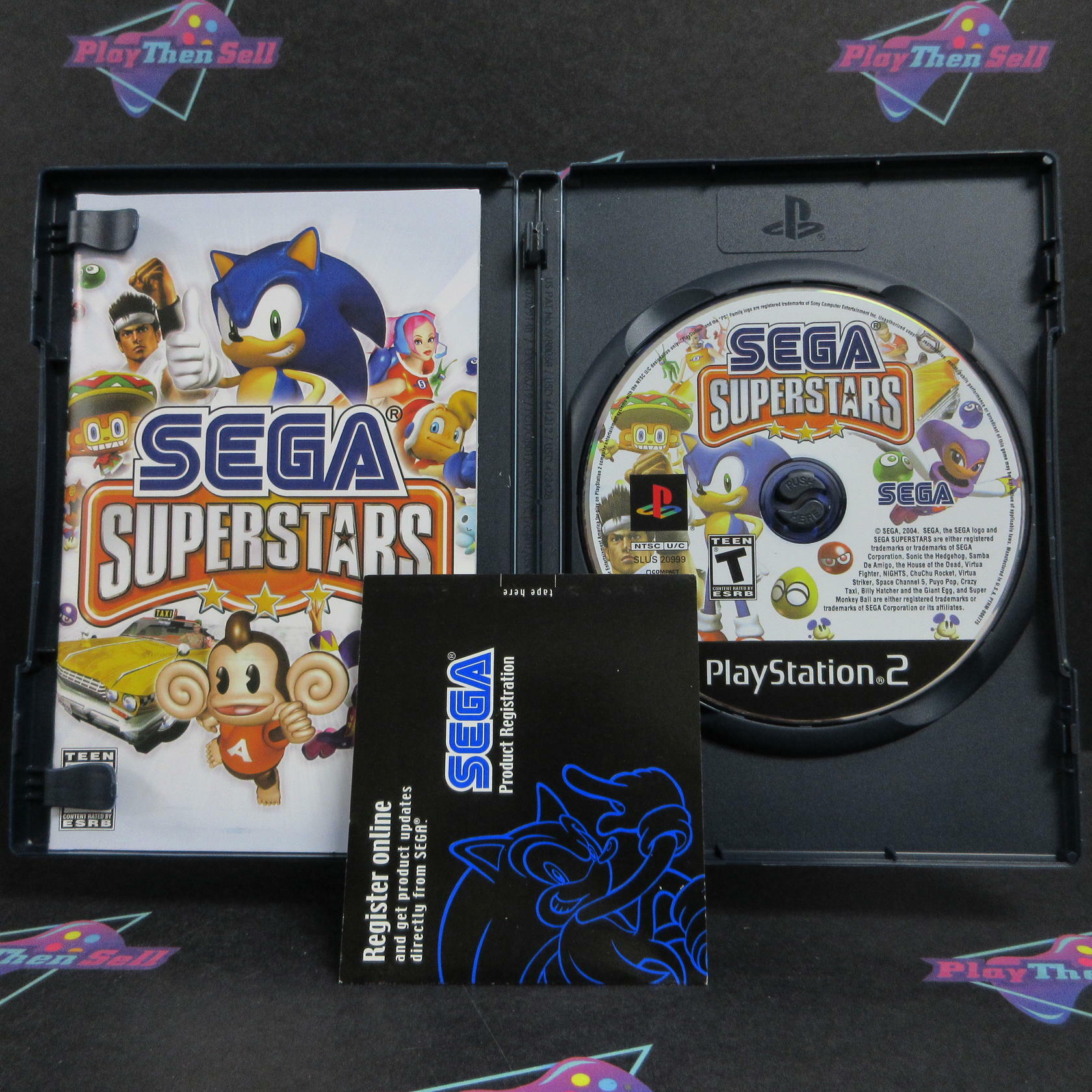 Sega Superstars PS2 PlayStation 2 + Reg Card Complete - Excellent